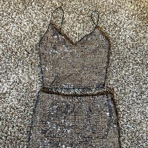 2 piece sequence skirt and top